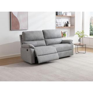 Vente-unique Relaxsofa elektrisch 3-Sitzer - Stoff - hellgrau - LUNANO  