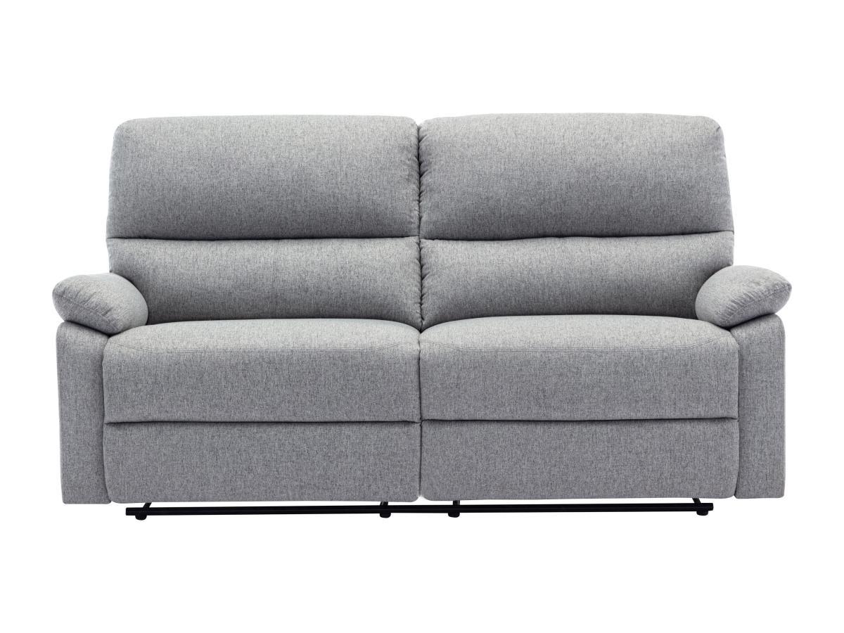 Vente-unique Relaxsofa elektrisch 3-Sitzer - Stoff - hellgrau - LUNANO  