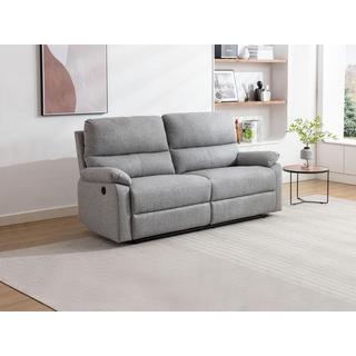 Vente-unique Relaxsofa elektrisch 3-Sitzer - Stoff - hellgrau - LUNANO  