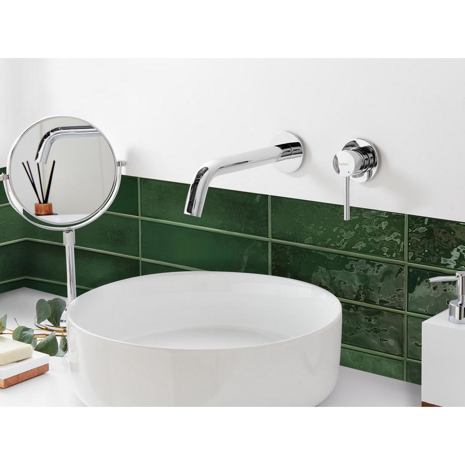 Beliani Robinet de lavabo mural en Laiton  TRAFUL  