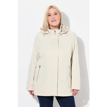 Veste longue Softshell à capuche, imperméable, fermeture à glissière à double sens