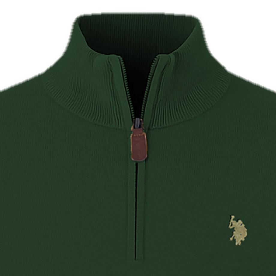 U.S. Polo Assn. Maglione a maglia Regular Fit con cerniera  