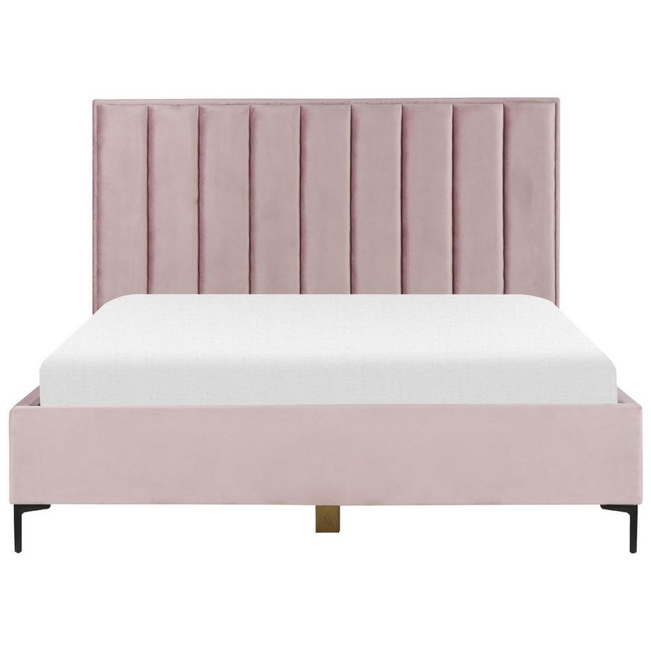 Beliani Lit ottoman en Velours Glamour SEZANNE  