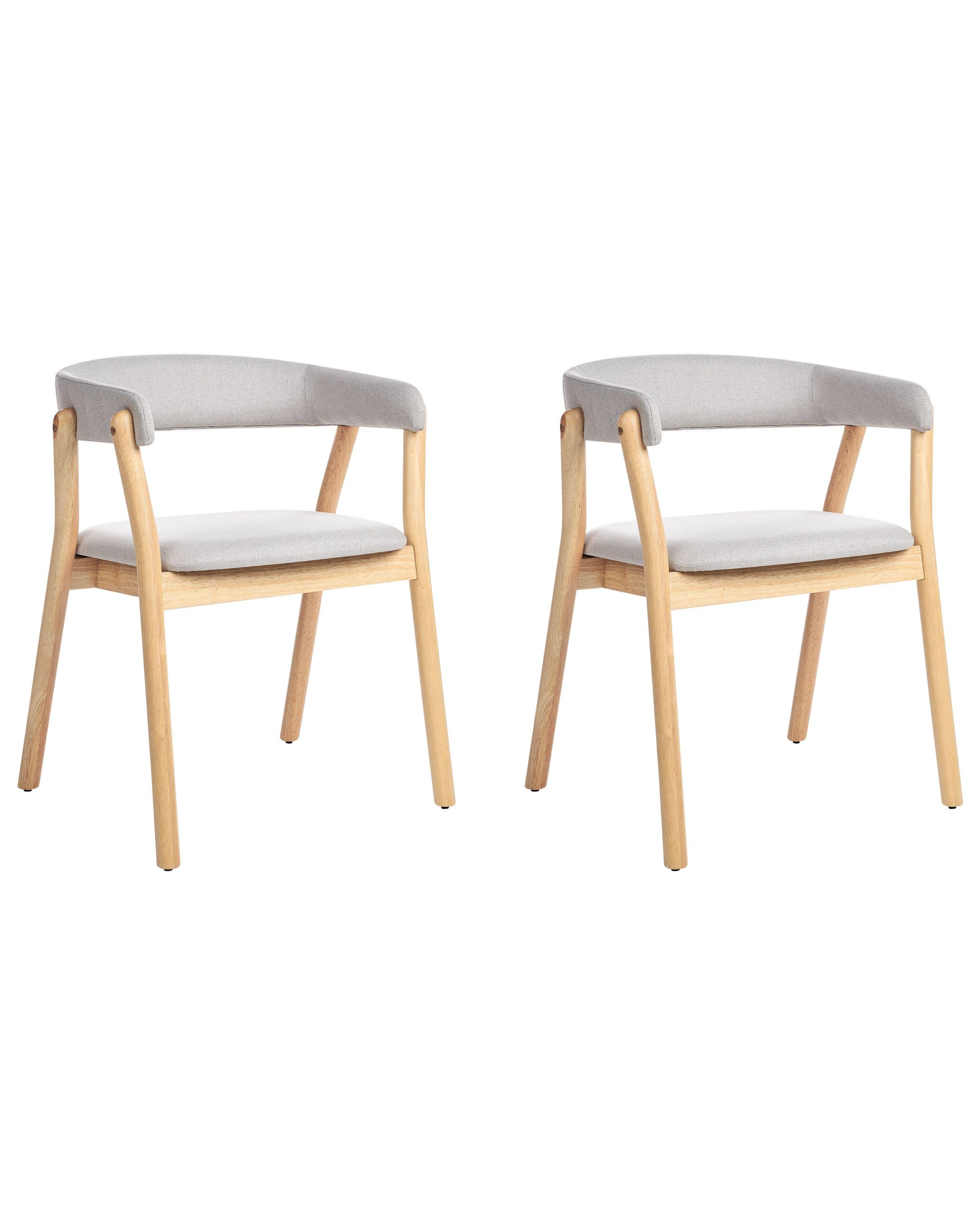 Beliani Lot de 2 chaises de salle à manger en Polyester Minimaliste MYLO  