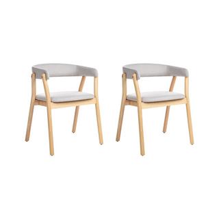 Beliani Lot de 2 chaises de salle à manger en Polyester Minimaliste MYLO  