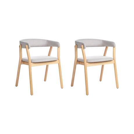 Beliani Lot de 2 chaises de salle à manger en Polyester Minimaliste MYLO  