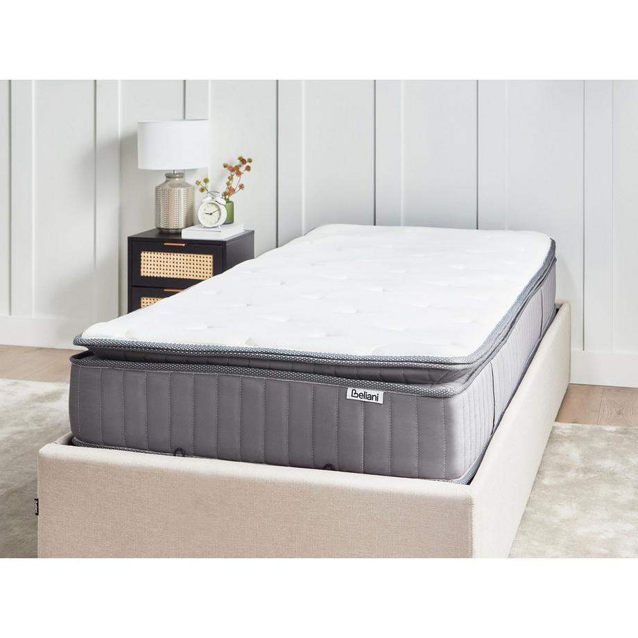 Beliani Matelas à ressorts ensachés en mousse à mémoire de forme avec gel en Ressorts ensachés PLEASANT  