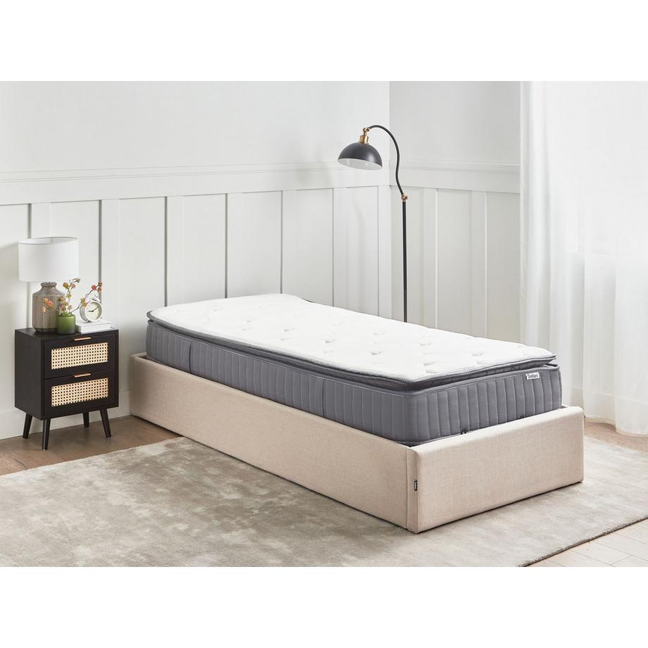 Beliani Matelas à ressorts ensachés en mousse à mémoire de forme avec gel en Ressorts ensachés PLEASANT  