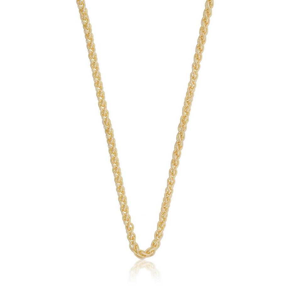 MUAU Schmuck  Collier Zopf Gelbgold 750, 3.3mm, 42cm 