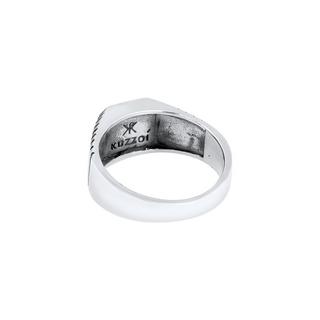 Kuzzoi  Bague Herren Siegelring Sodalith Quadrat 925 Silber 