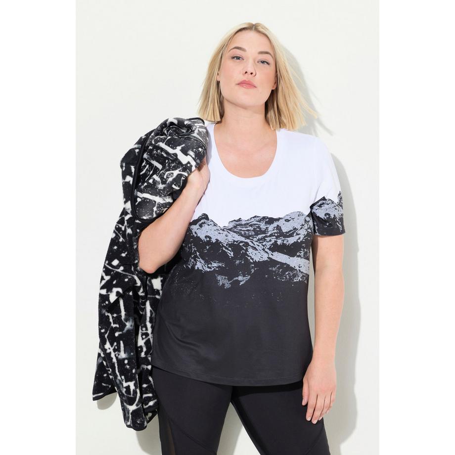 Ulla Popken Montagne Col Rond Manches Courtes T-shirt Technique  