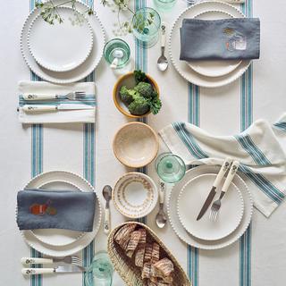 La Redoute Intérieurs 2er Set bestickte Servietten Lison aus gewaschenem Leinen  