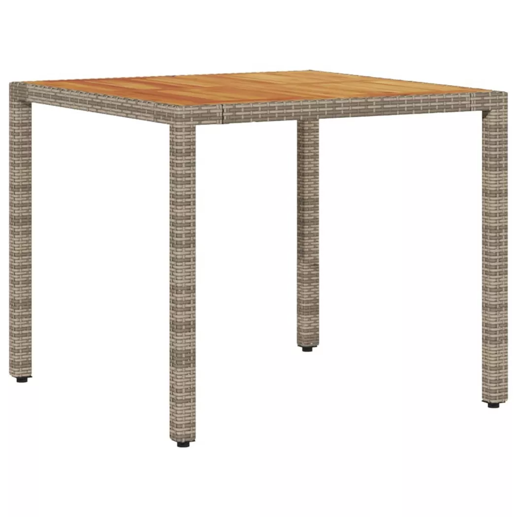 VidaXL - Table de jardin rotin synthétique, One Size, Gris