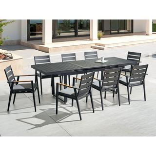 Beliani Ensemble de salle à manger de jardin pour 8 personnes en Aluminium Moderne VALCANETTO/TAVIANO  