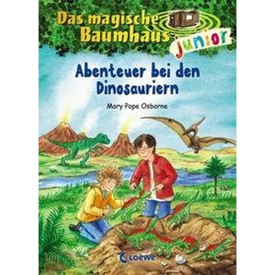 Das magische Baumhaus junior (Band 1) - Abenteuer bei den Dinosauriern Pope Osborne, Mary; Loewe Kinderbücher (Hrsg.); Knipping, Jutta (Illustrationen); Rahn, Sabine (Übersetzung) Gebundene Ausgabe 
