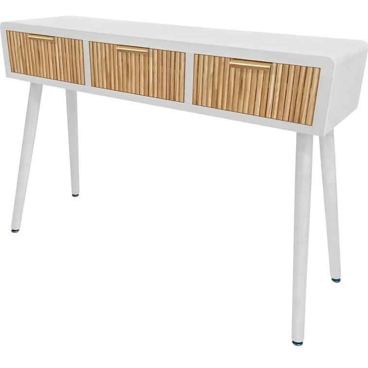 mutoni Console Charley blanc naturel 110x40x78  