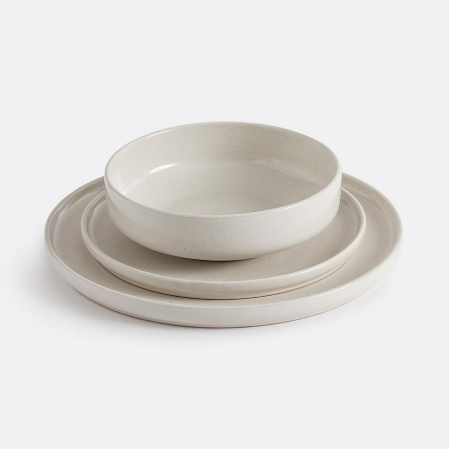 La Redoute Intérieurs Set von 6 flachen Tellern aus gesprenkeltem Steinzeug  