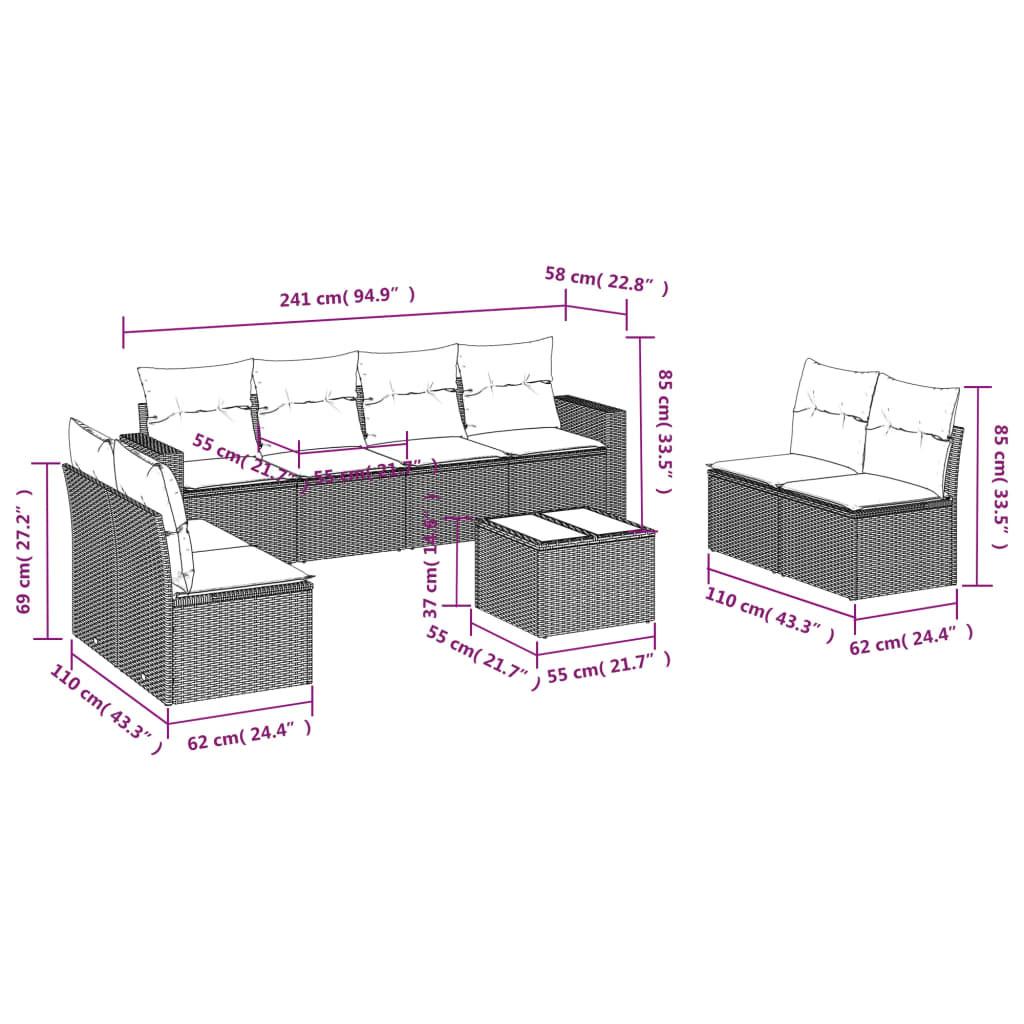 VidaXL Garten sofagarnitur poly-rattan  