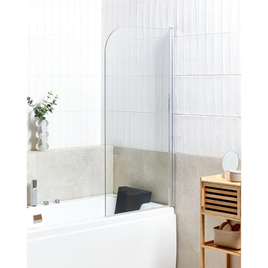 Beliani Paroi de bain douche en Verre de sécurité  LAPAN  