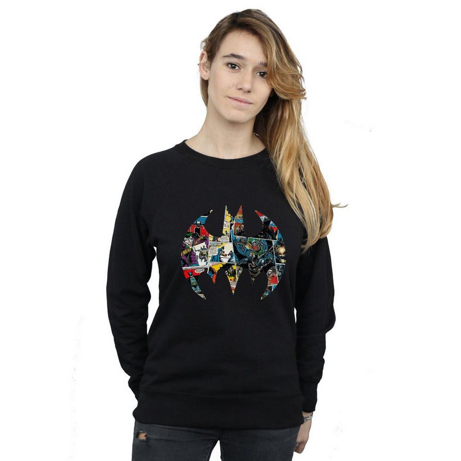 DC COMICS Batman Logo Print Sweatshirt  
