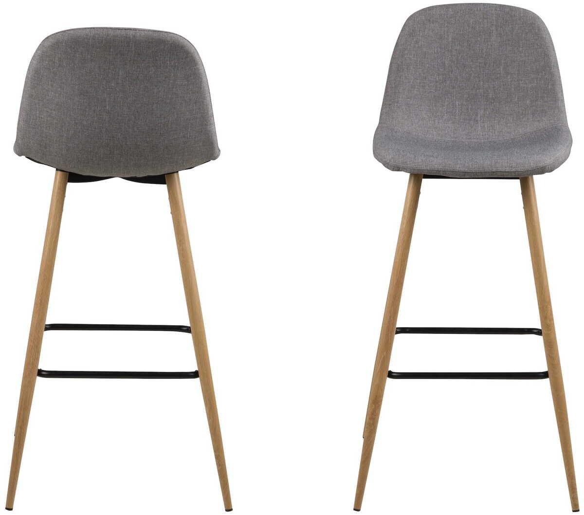 mutoni Tabouret de bar Lena gris clair-naturel  