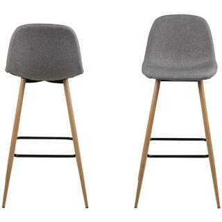 mutoni Tabouret de bar Lena gris clair-naturel  