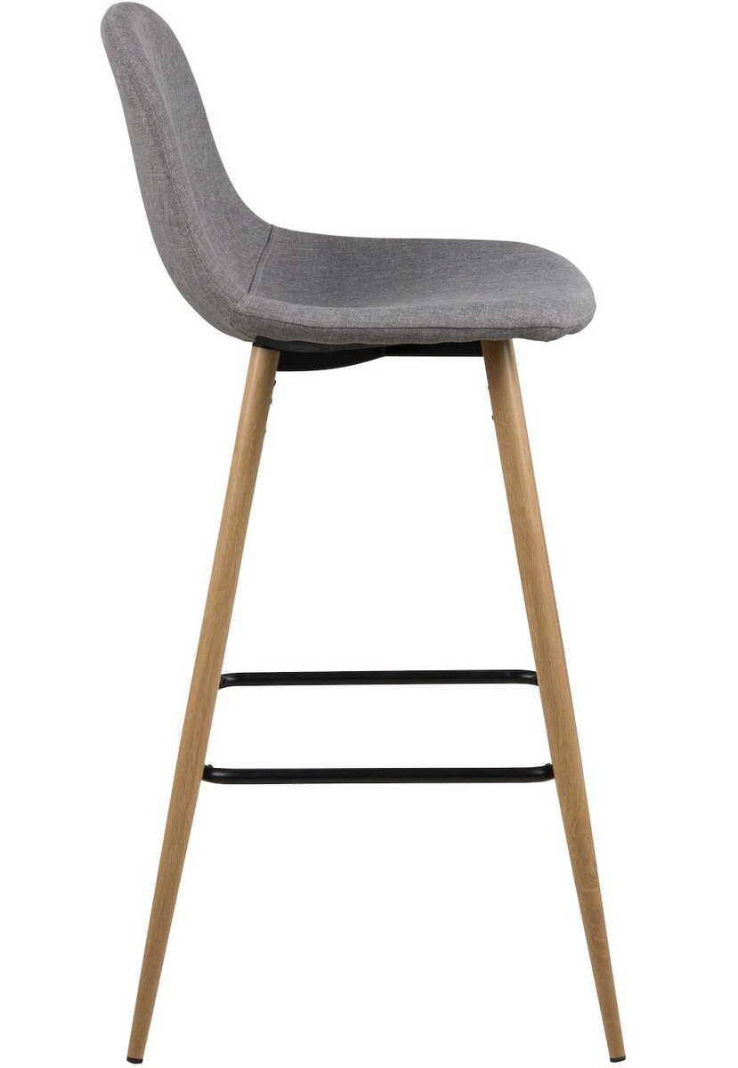 mutoni Tabouret de bar Lena gris clair-naturel  