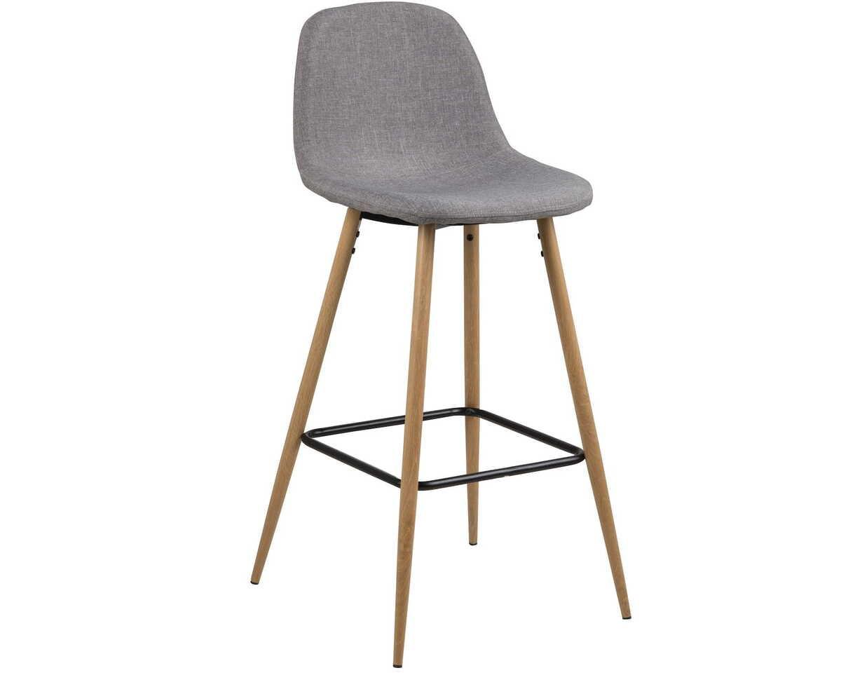 mutoni Tabouret de bar Lena gris clair-naturel  