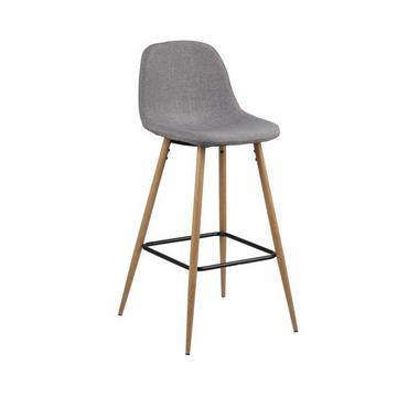 Tabouret de bar Lena gris clair-naturel