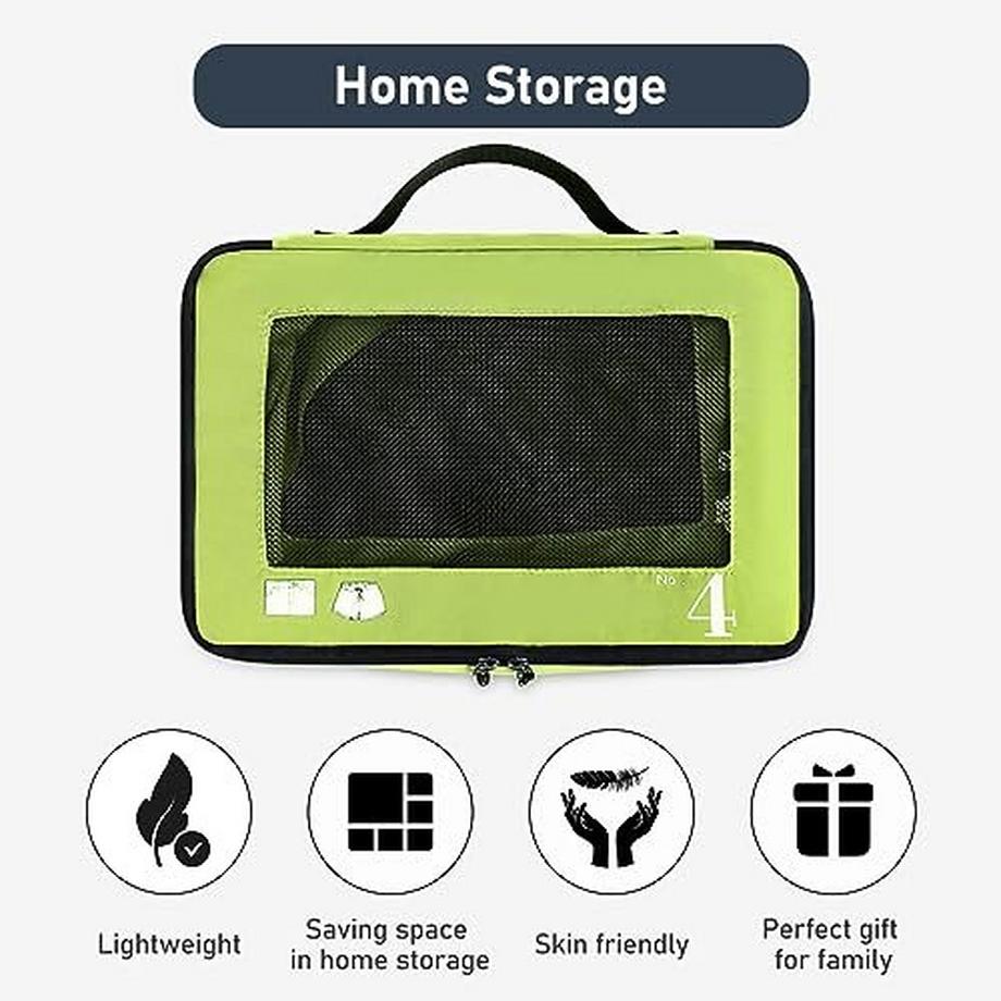 Only-bags.store 7-teiliges Koffer-Organisator-Set mit Packwürfeln und Schuhsack  
