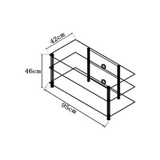 VCM TV Möbel Sideboard Fernsehschrank Rack Fernseh Board Alu Glas Tisch Netasa  