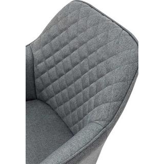 mutoni Chaise avec accoudoirs Textile gris (set de 2)  