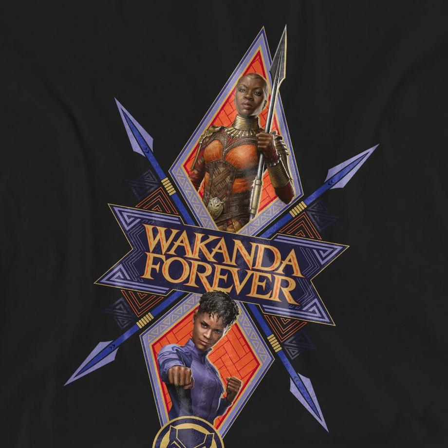 Black Panther Wakanda Forever Grafikdruck T-Shirt  