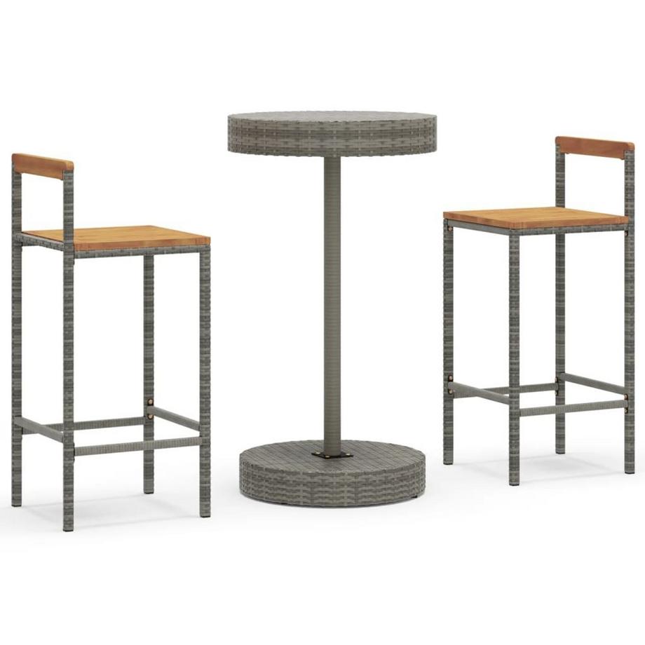 set bar da giardino Polirattan