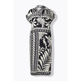 Ulla Popken Abito Midi Oversize Collo Camicia Mezza Manica  