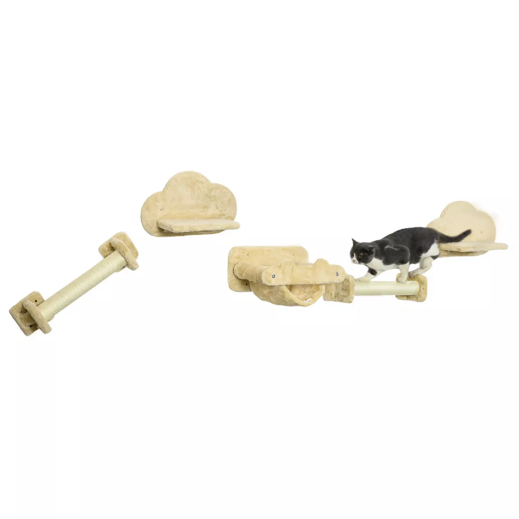 PawHut - Mur d'escalade pour chat, One Size, Beige