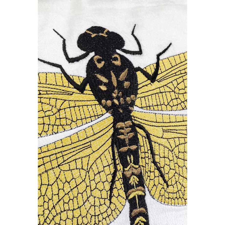KARE Design Cuscino Glitter Dragonfly bianco 40x40  