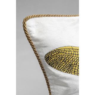 KARE Design Coussin Glitter Libellule blanc 40x40  