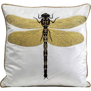 KARE Design Cuscino Glitter Dragonfly bianco 40x40  