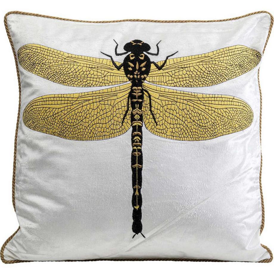 Cuscino Glitter Dragonfly bianco 40x40