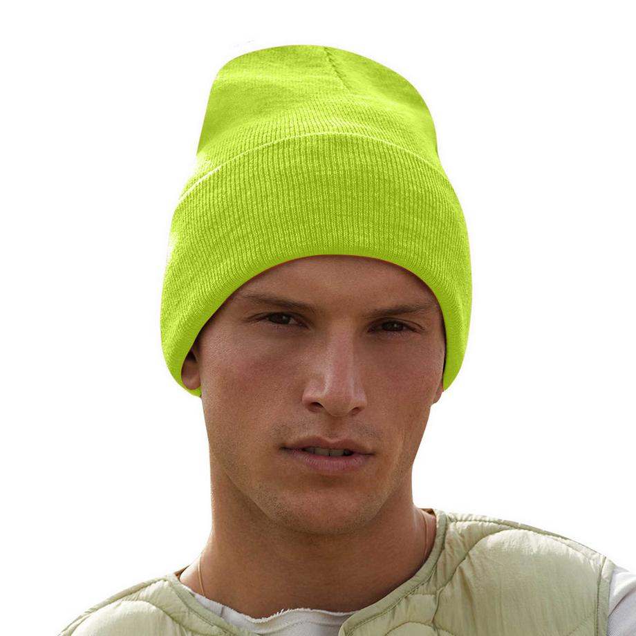 Beechfield Bonnet Tricoté Adulte avec Bord Replié  