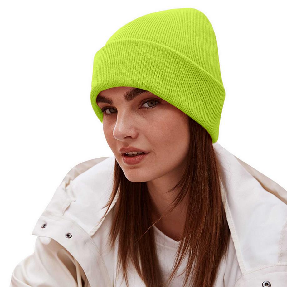 Beechfield Bonnet Tricoté Adulte avec Bord Replié  