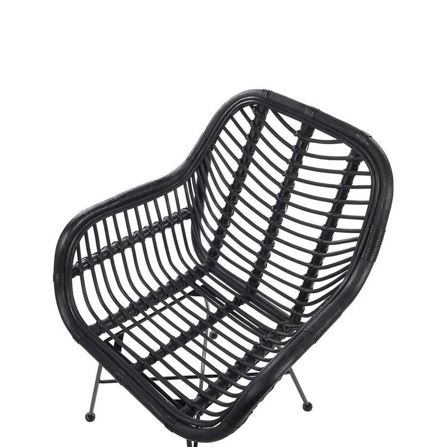 Beliani Chaise de salle à manger en Rotin Boho CANORA  