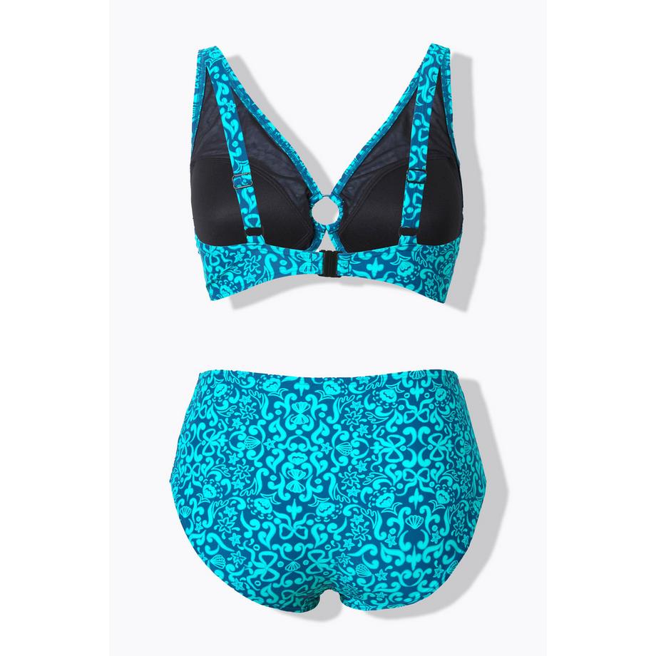 Ulla Popken Bikini Softcup Paisley Spalline Regolabili  
