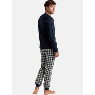 Admas  Pyjama tenue pantalon polo manches longues Classic Checks 