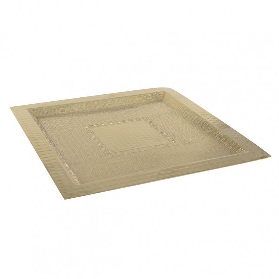 Aulica  Plateau carré doré 38cm 