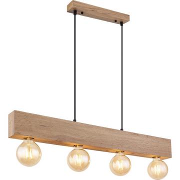 Lampe à suspension Erna métal brun foncé 4xE27