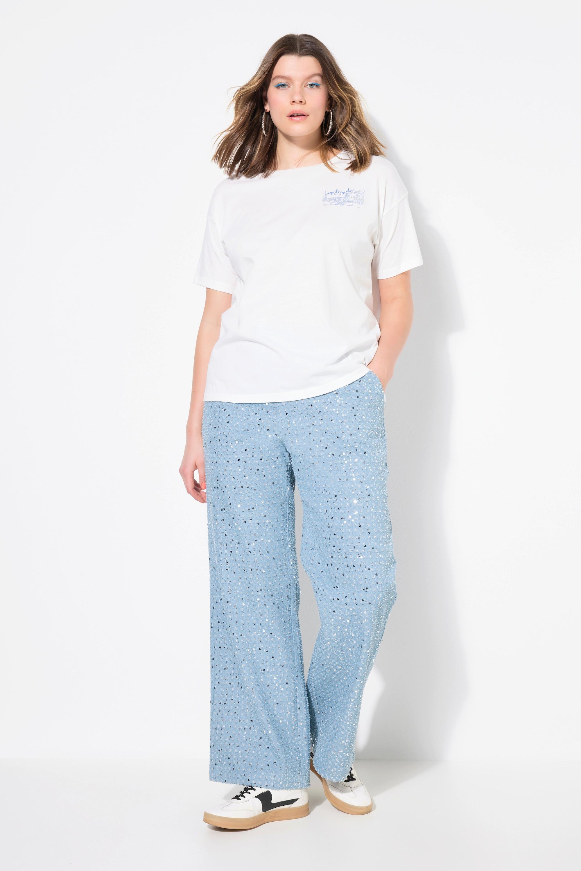 Studio Untold Jeans Wide Leg con Paillettes  