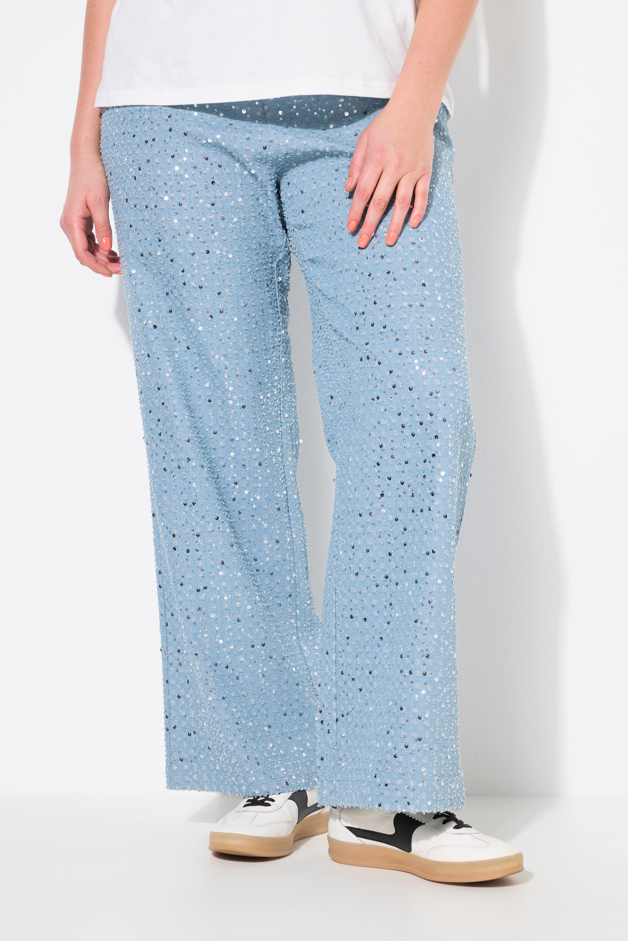 Studio Untold Jeans Wide Leg con Paillettes  