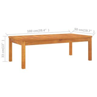 VidaXL Table basse de jardin bois d'acacia  